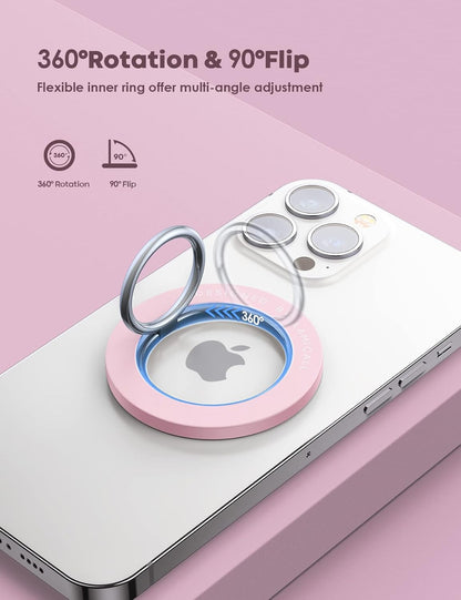 Magnetic Phone Ring Grip Holder Compatible for Magsafe, 360° Rotating with Smoot
