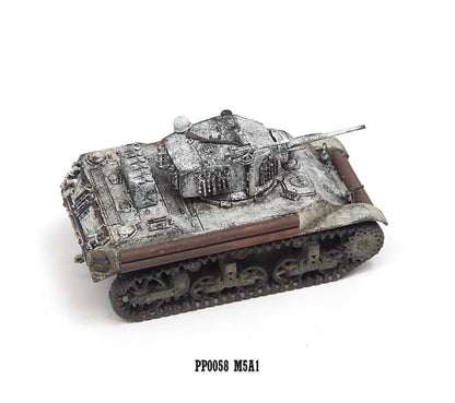 S-Model 1/72 U.S. M5A1 Light Tank Snow Paint PP0058 Finished Model Ornament