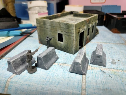 1/72 4Pcs Cement Pier Model for Tank War Scenarios