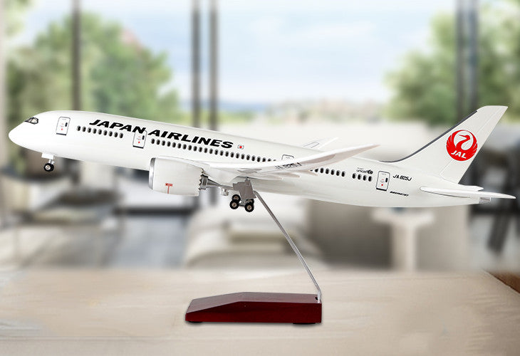 1:130 43CM JAPAN AIRLINES BOEING 787 Passenger Airplane Landing Gear Resin Model