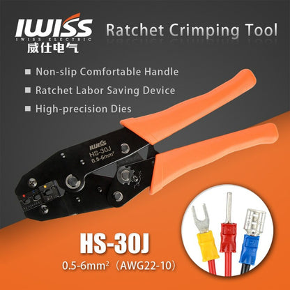 IWISS IWS-30J Crimping Tool Kit HS-30J Crimper FSA-0626 Stripper with Die Set