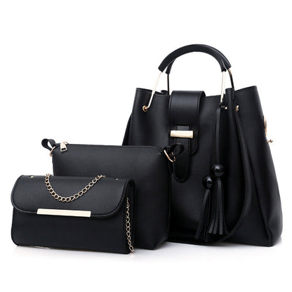 4Pcs/Set Women Lady Leather Handbags Messenger Shoulder Bags Tote Satchel Purse