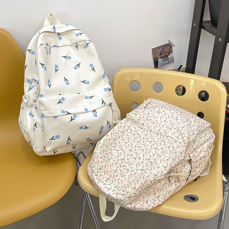Fashion Floral Travelling School Bag Waterproof Backpack Laptop Book Bag College