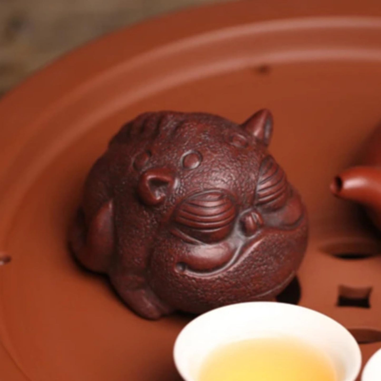 Wild Beast Cute Purple Sands Tea Pet 7cm Tea Ceremony Chinese Accessories