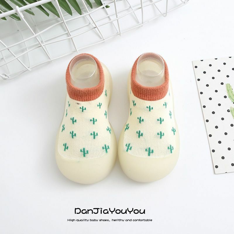 Sock Shoes Baby Boys Girls Autumn Non-slip Floor Kids Soft Rubber Toddler Knit