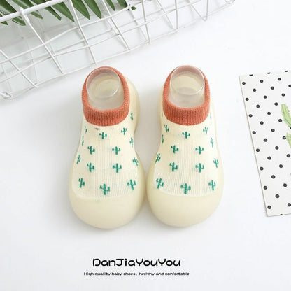Sock Shoes Baby Boys Girls Autumn Non-slip Floor Kids Soft Rubber Toddler Knit