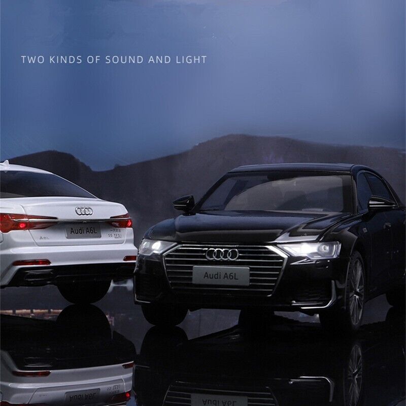 1:18 AUDI A6 Diecast Model Car Toy Metal Vehicle Collection Sounds Light