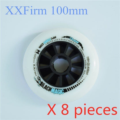 110/100/90mm Inline Speed Skates Wheel Indoor Track Outdoor Racing Black Magic