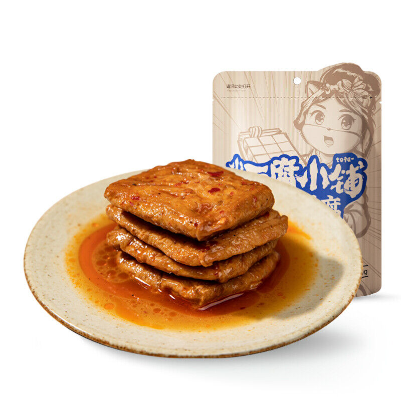 三只松鼠捞汁豆腐香辣味120g*2袋解馋豆腐干豆制品网红零食 Three Squirrels Tofu with Spicy Flavour 120g*2bag