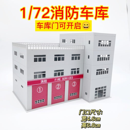 1/72 Fire Garage Building Model Garage Building Model For Scene Model