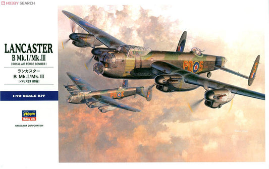 Hasegawa HA01553 1/72 Lancaster B.Mk.I/Mk.III Plastic Model