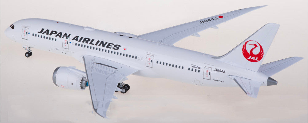 1:200 SQ Wings Japan Airlines B787-8 JA844J Passenger Airplane Diecast Model