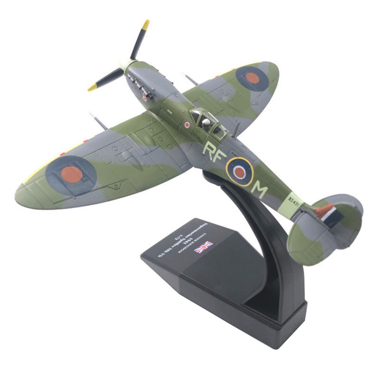 1/72 Spitfire Fighter WWII Legendary Fighter Diecast Airplane Model Collection