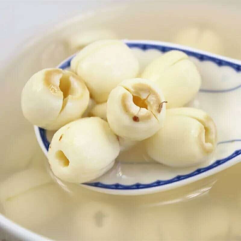 Premium quality Dried Bailian white lotus seeds soup desserts tea 通心白蓮