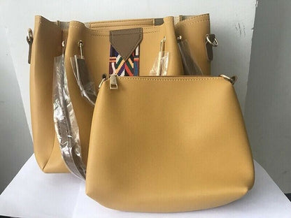 2Pc Set Women Leather Handbag And Purse Luxury Shoulder Messenger Crossbody Bag