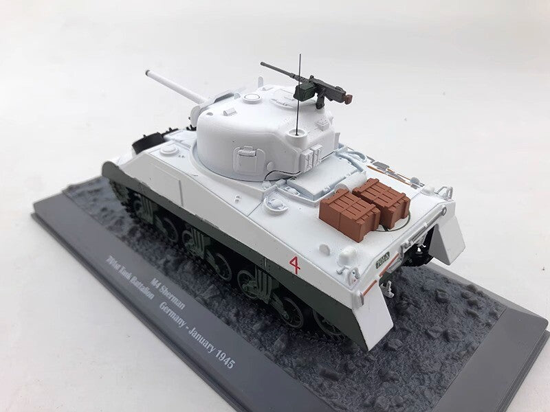 1/43 Alloy Finished M4 Sherman 701st Tank Battalion Sherman Tank Model Ornament