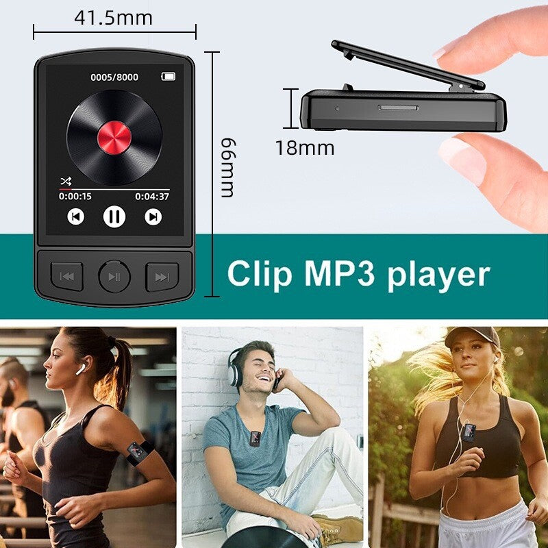 Bluetooth Sports Back Clip MP3/MP4 Recording E-Book Alarm Clock FM Supports