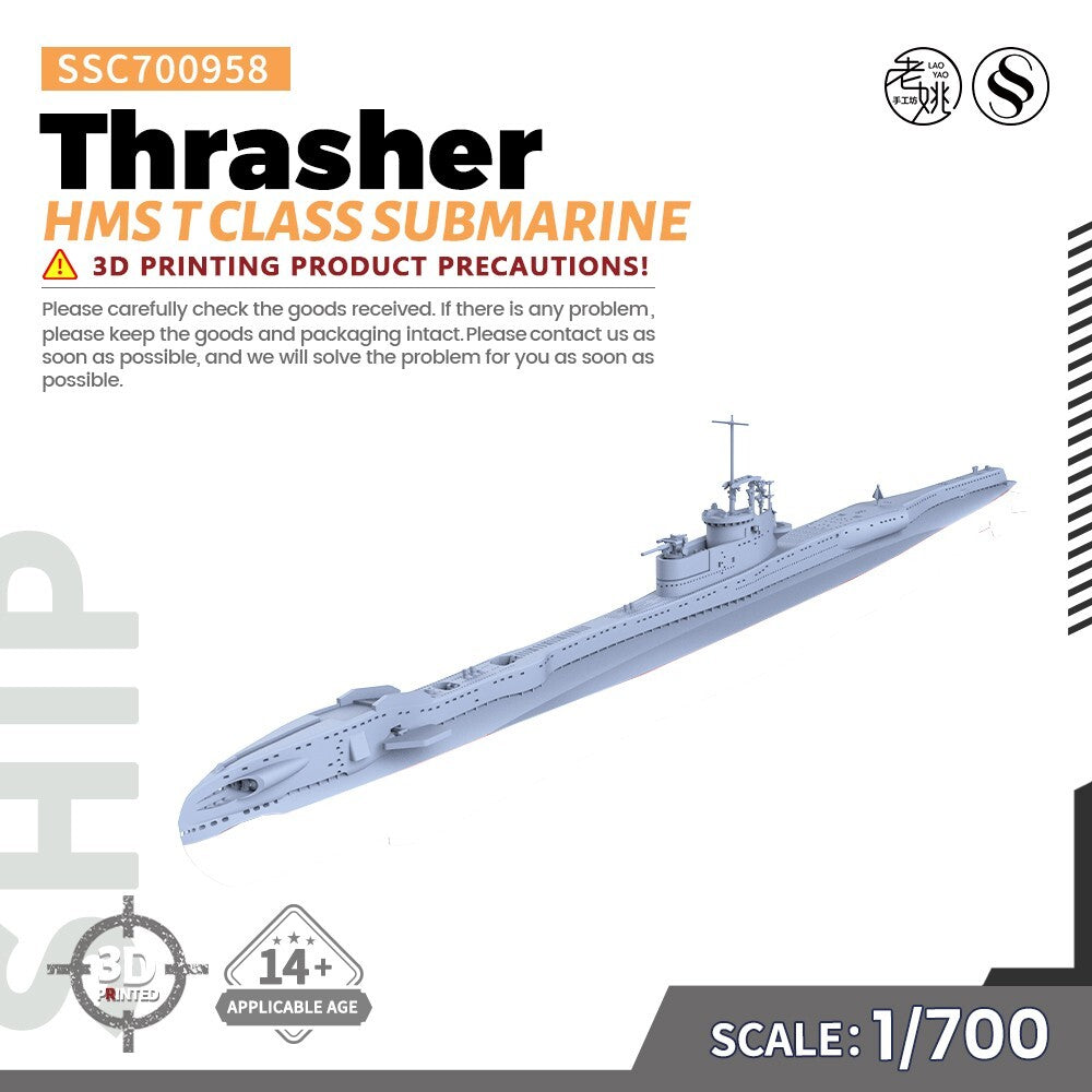 SSMODEL SSC700958 1/700 Military Model Kit HMS T Class Submarine Thrasher