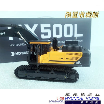 1:35 HX500L Crawler Excavator Construction Machine Equipment Diecast Model