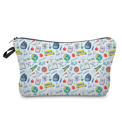 Natural Science Printed Student Pencil Case Teacher Cosmetic Storage Toilet Bag
