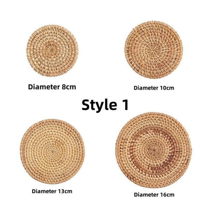 Bamboo Mat|Straw Tea Mat|Coaster|Teacup Mat|Cup Pad