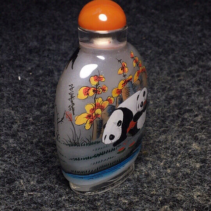 Ancient Chinese handmade interior painting ancient glazed snuff bottle