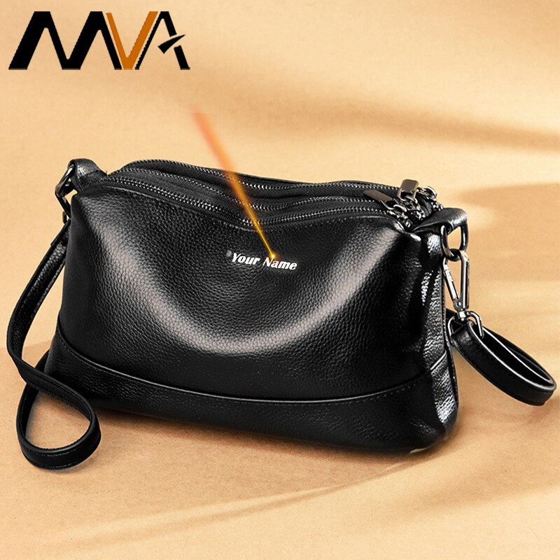 MVA Women'S Genuine Leather Bag Female Luxury Shoulder Messenger Bag Woman Ladie