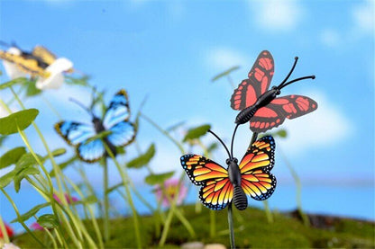 8pcs Simulation Butterfly Decoration Supplies Moss Micro Landscape Garden Deco