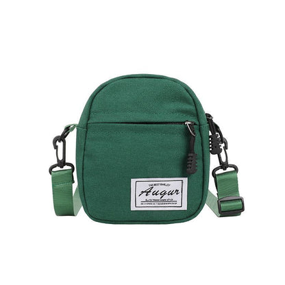 Shoulder Bag Pure Color Tote Outdoor Bag Canvas Handbag Zipper Messenger Bags