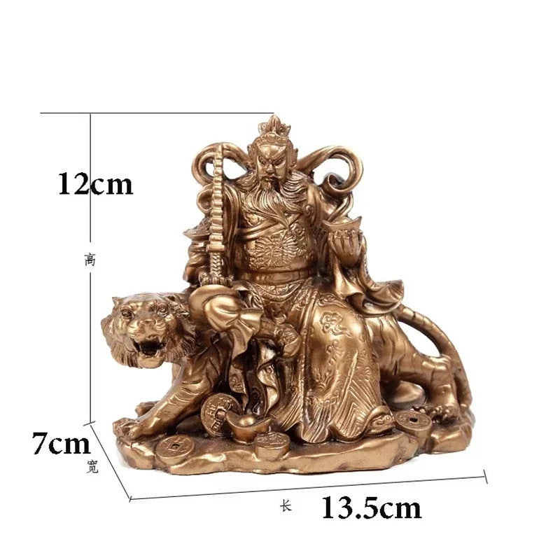 Resin Tiger God of Wealth Zhao Gongming Ornaments Home Decor