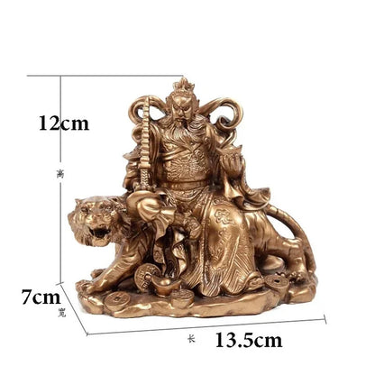 Resin Tiger God of Wealth Zhao Gongming Ornaments Home Decor
