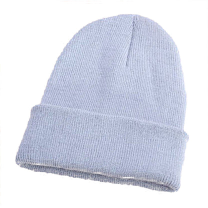 Beanie Hat Men Women Plain Knit Ski Cap Warm Elastic Skull Winter Cuff Thermal