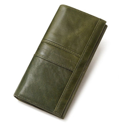 Leather Women Wallet Long Multi-Card Holder Large Mobile Phone Purse 18*3.5*9 CM