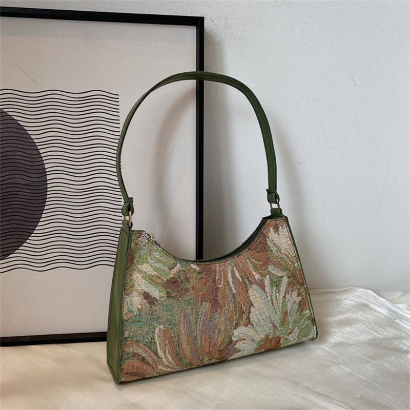 Shoulder Bag Handbags Printed Purse Handbags Tote Bag 25*16*7CM Zipper Floral