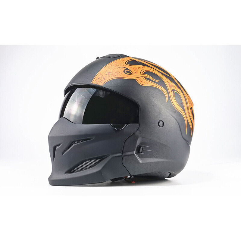 DOT Motorcycle Helmet Men Open Face Full Face Helmet for Street Cruiser Scooter