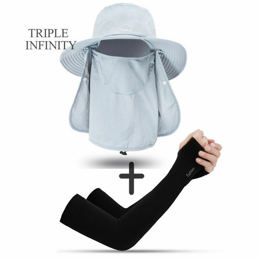 Summer Large Bucket Hat Foldable Breathable Hiking Fishing Camping 10*56-60 CM
