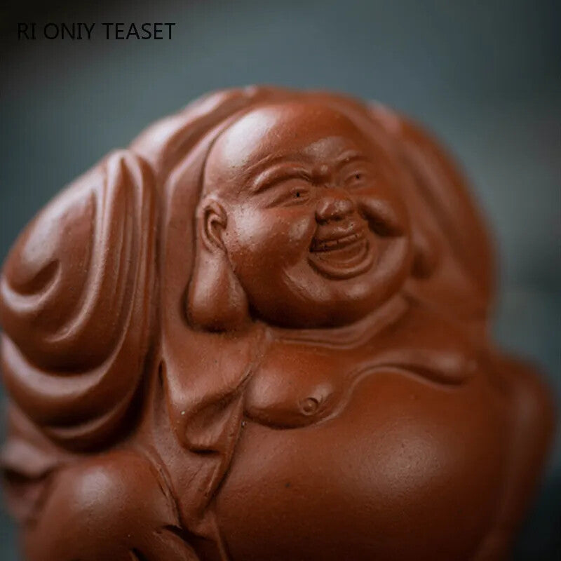Creativity Buddha Monk Figurine Ornaments Yixing Purple Clay Tea pet Handmade