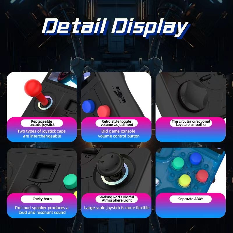 New Upgraded DC40V Retro Handheld Game Console, 128GB Mini Video Game