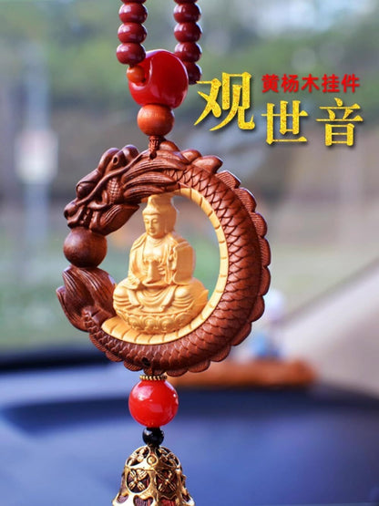 Car Pendant Interior Decoration Guanyin Car Mounted Buddha Statue Decoration