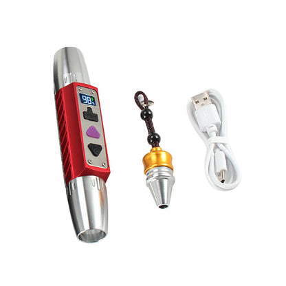 1 PC USB Rechargeable Aluminum Alloy Expert Jade Flashlight Four Light Sources