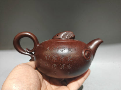 Chinese Yixing Zisha Clay Handmade Exquisite Teapot