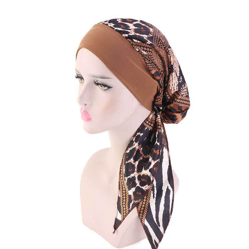 Womens Muslim Hijab Cancer Chemo Hat Turban Hair Loss Head Wrap Scarf Bandana*US