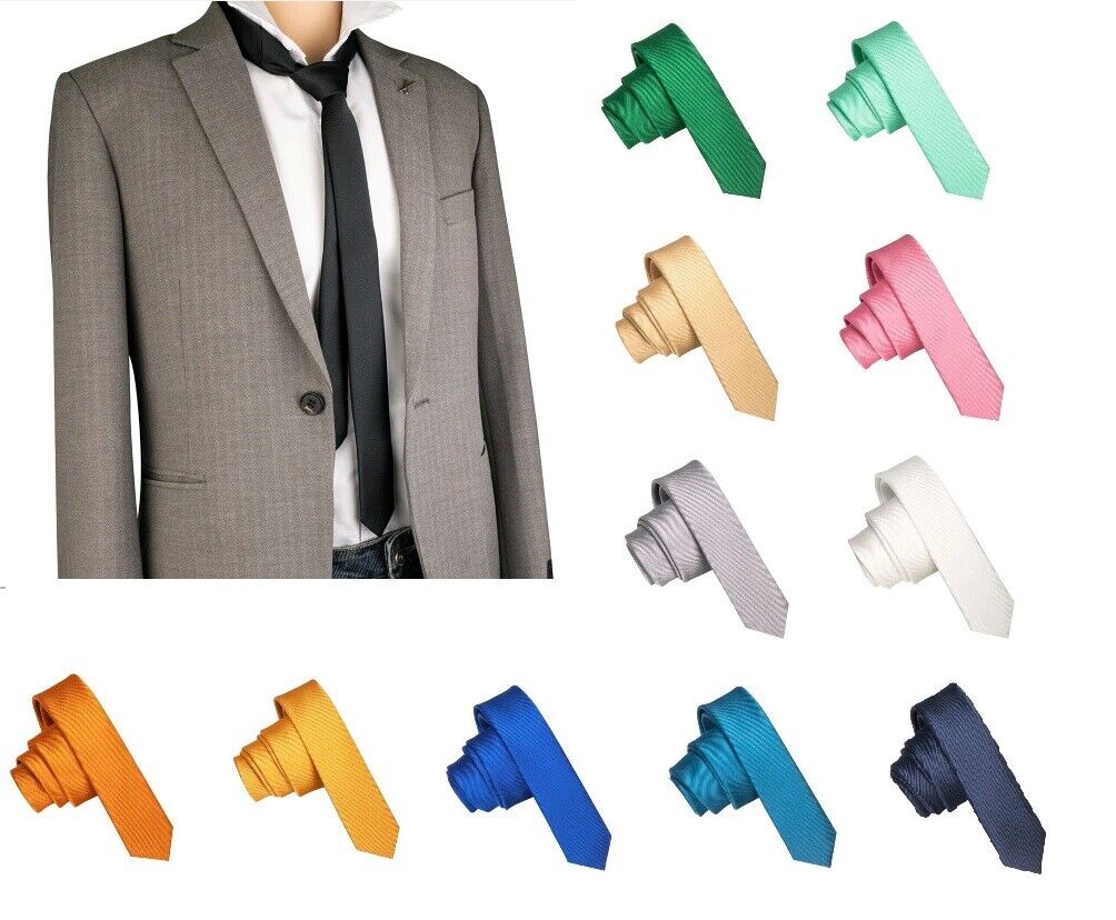 Men Casual Necktie 4cm Silk Solid Twill Ties Classic Women Lounge Suit Accessory