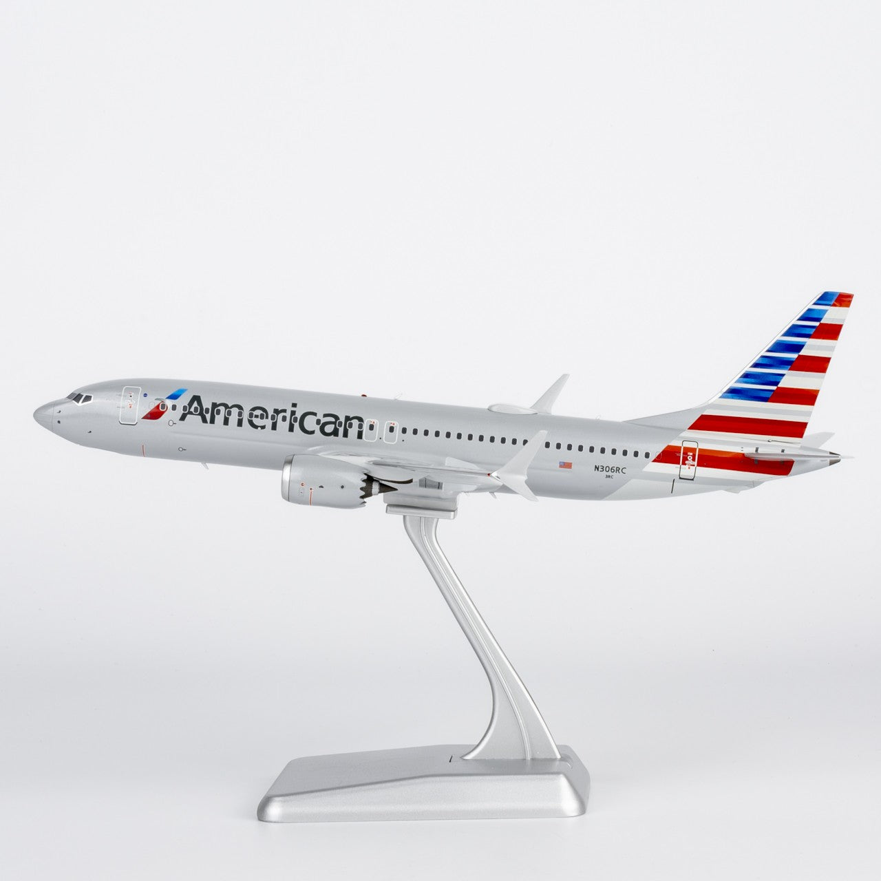 1:200 NGmodels American Airlines B737 MAX 8 Passenger Diecast Airplane Model
