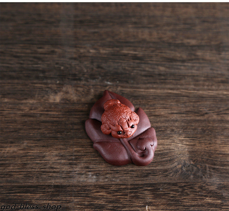 New Creative Table Decoration Gift Yixing Zisha Tea Pet Purple Clay Toad Mascot
