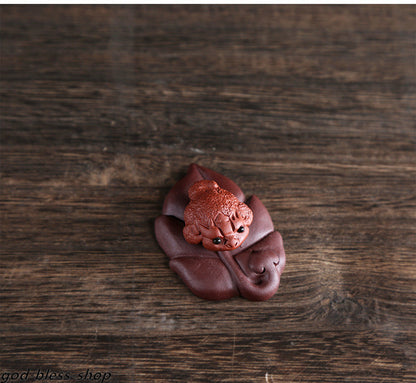 New Creative Table Decoration Gift Yixing Zisha Tea Pet Purple Clay Toad Mascot