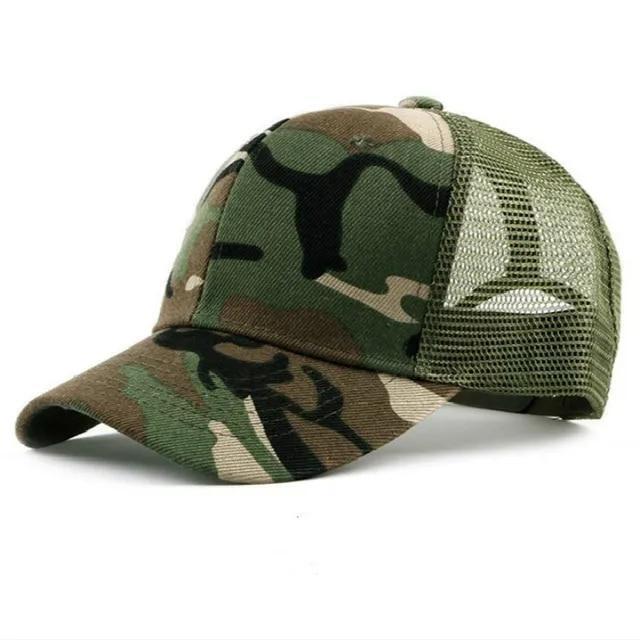 Camuflaje Gorras de Hombre Mujer Snapback Moda Gorra Con Malla Cups