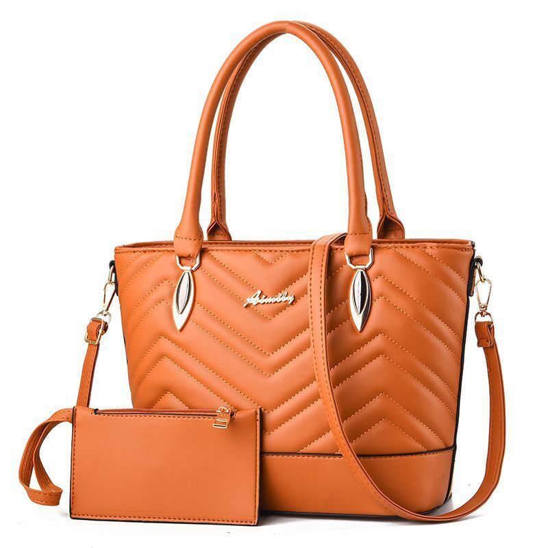 2PCS/Set Elegant Women Lady Leather Handbag Purse Shoulder Satchel Messenger Bag