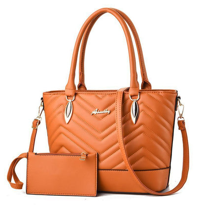 2PCS/Set Elegant Women Lady Leather Handbag Purse Shoulder Satchel Messenger Bag