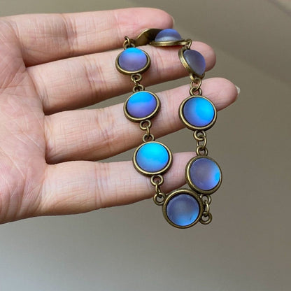 Handmade Heavy Retro Color-Changing Bead Bracelet Women's Niche Beaded Jewelry